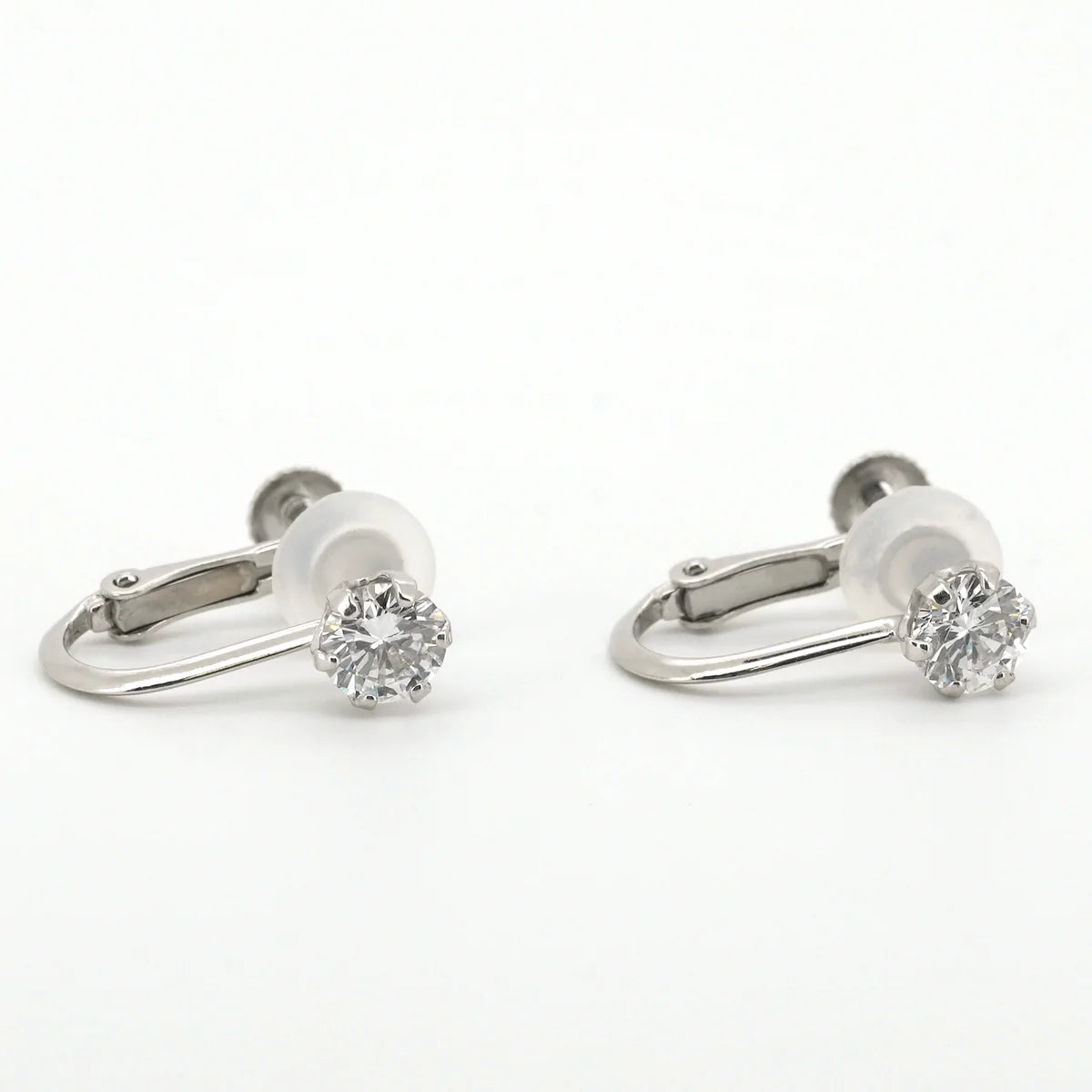 ネジバネ式イヤリング Total 2ct Pt900 VS