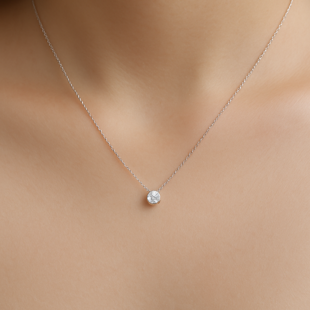 0.5ct プラチナ×ラボグロウンダイヤモンドの一粒ペンダント