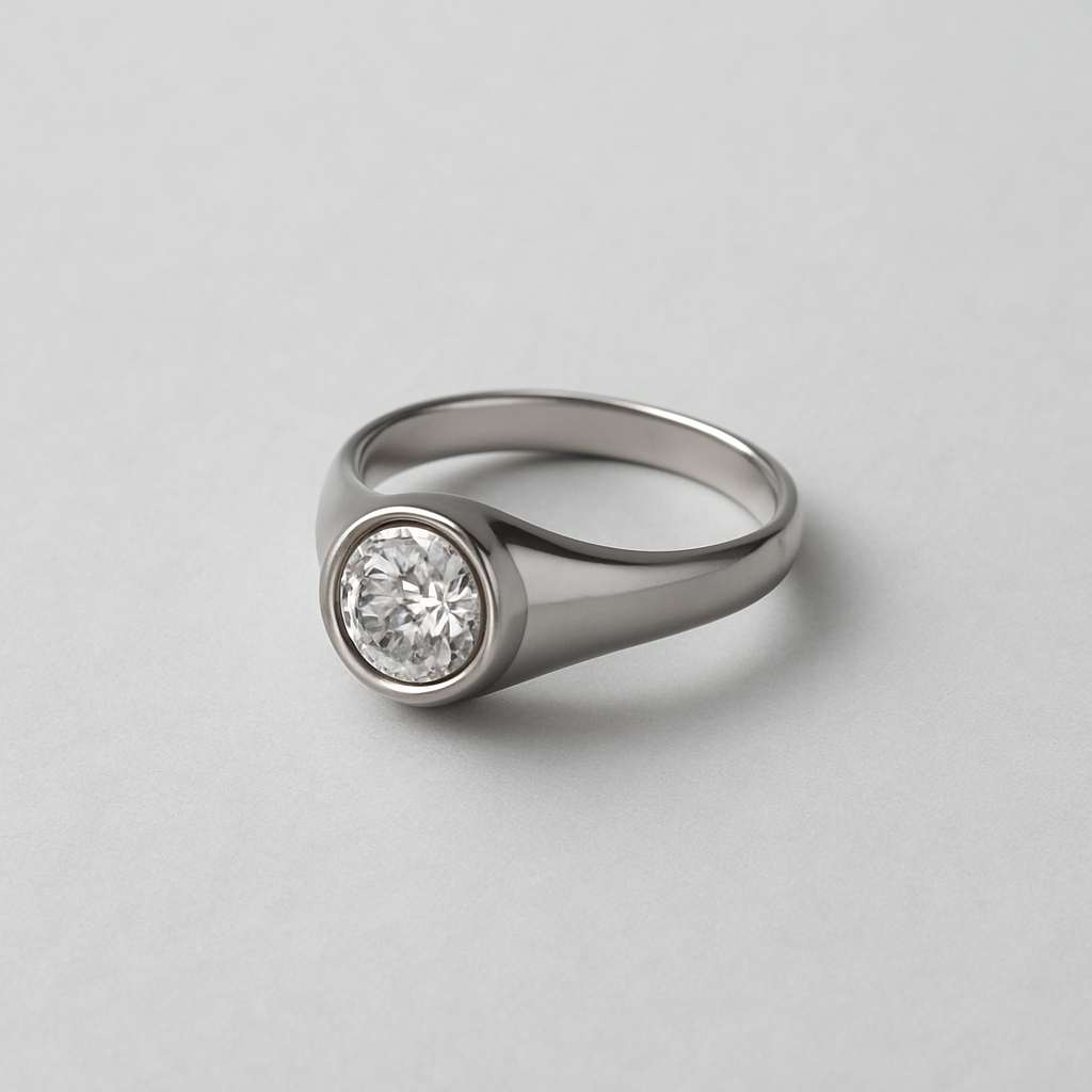 ラボグロウンダイヤモンド1ct シグネットリング20号　