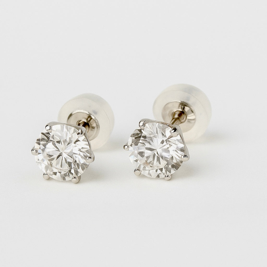 【数量限定】ラボグロウンダイヤモンド　スタッドピアス 両耳計 1.0ct（片耳0.5ct）K18ホワイトゴールド