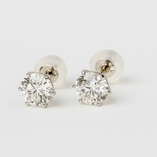 【数量限定】ラボグロウンダイヤモンド　スタッドピアス 両耳計 1.0ct（片耳0.5ct）K18ホワイトゴールド